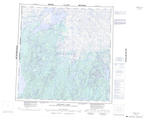 065C Ennadai Lake Canadian topographic map, 1:250,000 scale