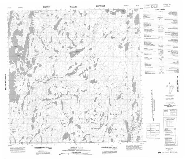 065D05 Meyrick Lake Canadian topographic map, 1:50,000 scale