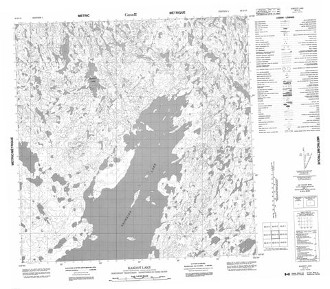065D15 Kakoot Lake Canadian topographic map, 1:50,000 scale