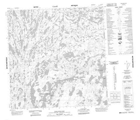 065D16 Linklater Lake Canadian topographic map, 1:50,000 scale