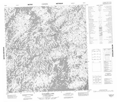 065E10 Kakarmik Lake Canadian topographic map, 1:50,000 scale