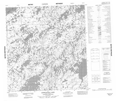 065E15 Enekatcha Lake Canadian topographic map, 1:50,000 scale
