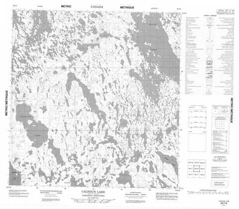 065F08 Calhoun Lake Canadian topographic map, 1:50,000 scale