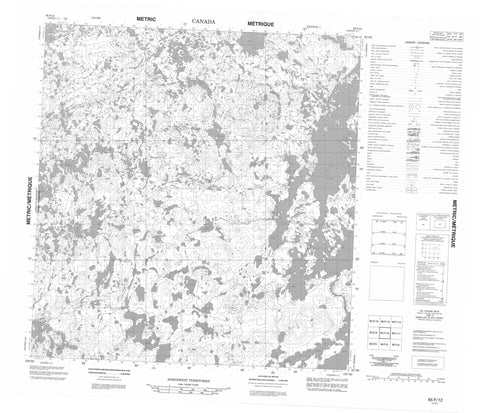 065F12 No Title Canadian topographic map, 1:50,000 scale