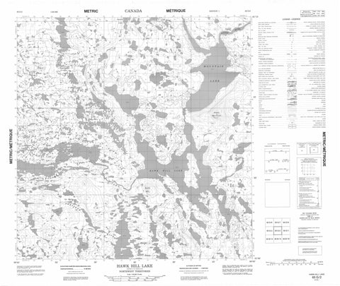 065G02 Hawk Hill Lake Canadian topographic map, 1:50,000 scale