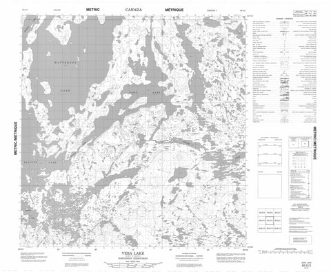 065G03 Vera Lake Canadian topographic map, 1:50,000 scale