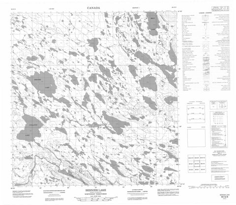 065G08 Bernier Lake Canadian topographic map, 1:50,000 scale