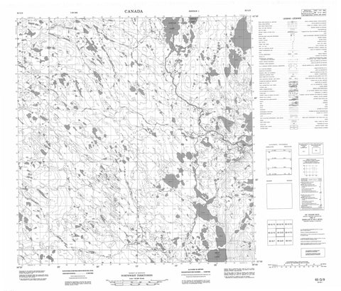 065G09 No Title Canadian topographic map, 1:50,000 scale