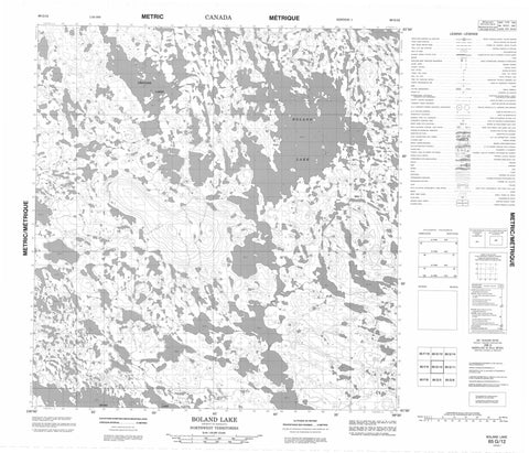 065G12 Boland Lake Canadian topographic map, 1:50,000 scale