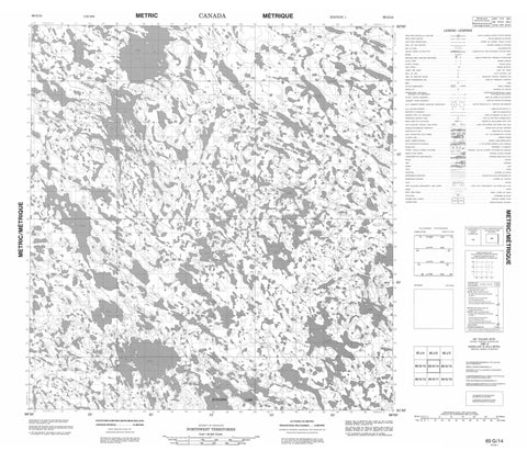 065G14 No Title Canadian topographic map, 1:50,000 scale