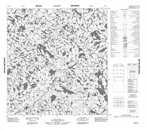 065G15 No Title Canadian topographic map, 1:50,000 scale