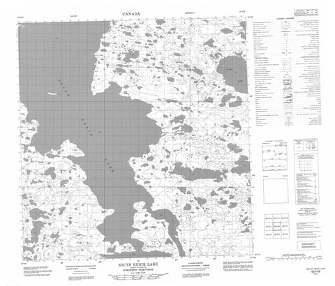 065H06 South Henik Lake Canadian topographic map, 1:50,000 scale