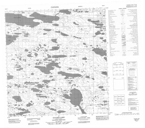 065H07 Savard Lake Canadian topographic map, 1:50,000 scale