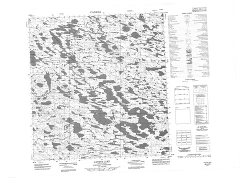 065H09 Ayotte Lake Canadian topographic map, 1:50,000 scale