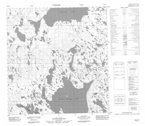 065H13 No Title Canadian topographic map, 1:50,000 scale