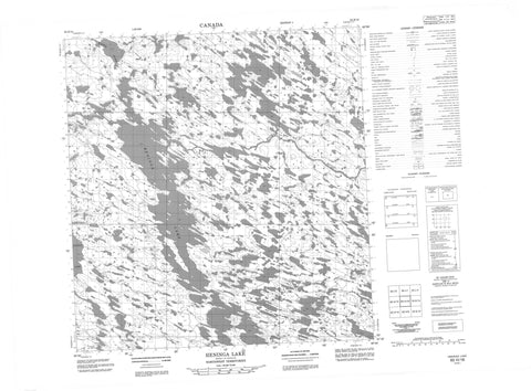 065H16 Heninga Lake Canadian topographic map, 1:50,000 scale