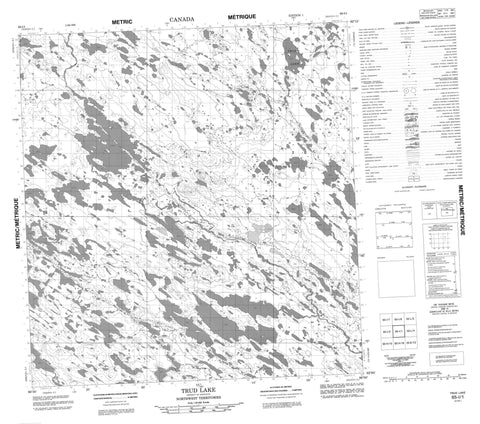 065I01 Trud Lake Canadian topographic map, 1:50,000 scale