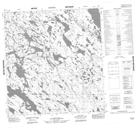 065I08 No Title Canadian topographic map, 1:50,000 scale