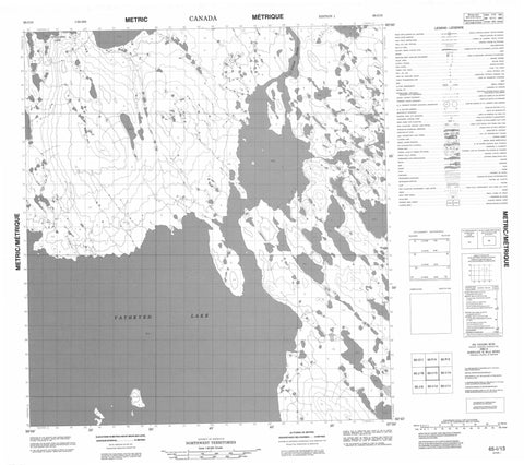 065I13 No Title Canadian topographic map, 1:50,000 scale