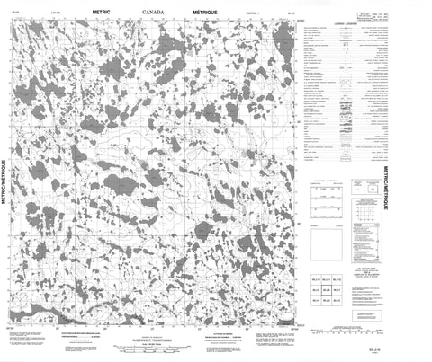 065J06 No Title Canadian topographic map, 1:50,000 scale