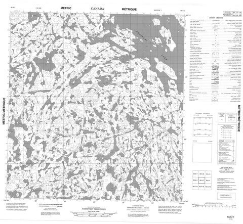 065K01 No Title Canadian topographic map, 1:50,000 scale