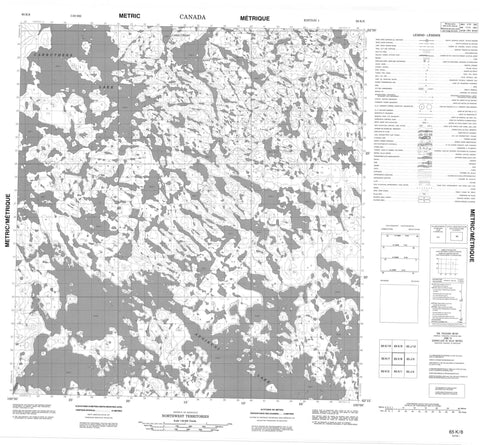 065K08 No Title Canadian topographic map, 1:50,000 scale
