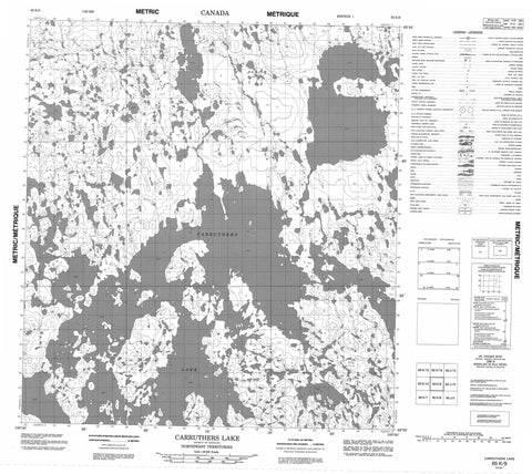 065K09 Carruthers Lake Canadian topographic map, 1:50,000 scale
