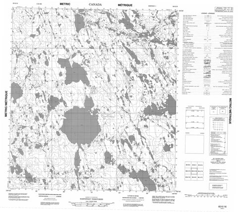 065K16 No Title Canadian topographic map, 1:50,000 scale