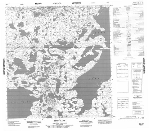 065L05 Mary Lake Canadian topographic map, 1:50,000 scale