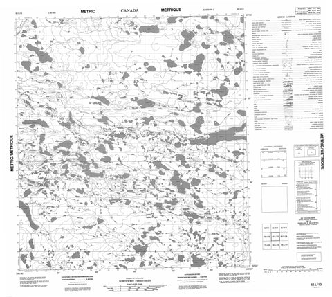 065L13 No Title Canadian topographic map, 1:50,000 scale