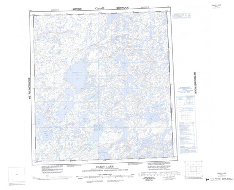 065L Carey Lake Canadian topographic map, 1:250,000 scale