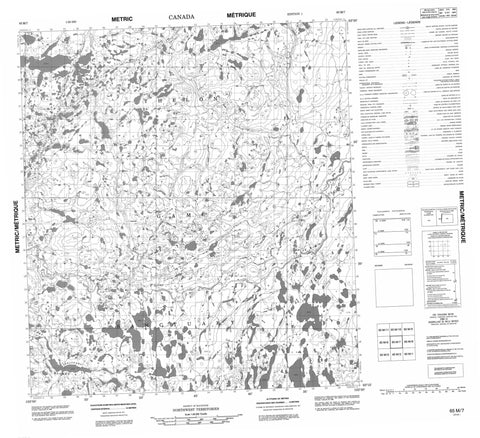 065M07 No Title Canadian topographic map, 1:50,000 scale