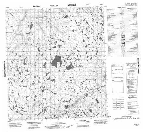 065M10 No Title Canadian topographic map, 1:50,000 scale
