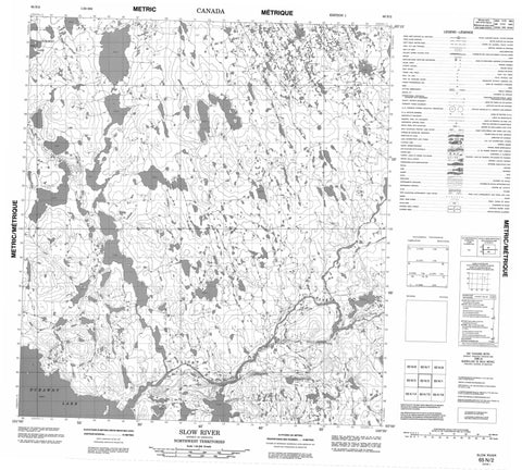 065N02 Slow River Canadian topographic map, 1:50,000 scale