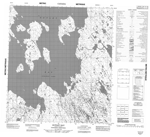 065N07 Outlet Bay Canadian topographic map, 1:50,000 scale