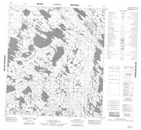 065N11 No Title Canadian topographic map, 1:50,000 scale