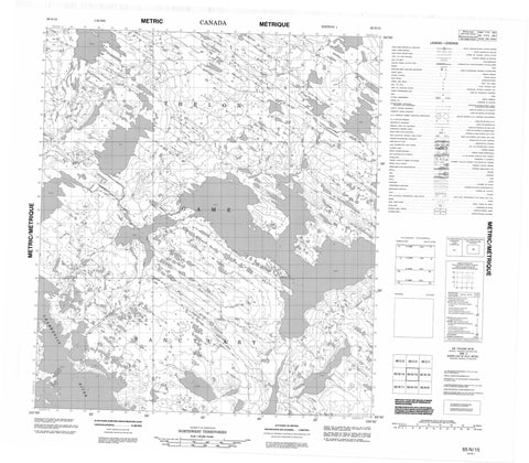 065N15 No Title Canadian topographic map, 1:50,000 scale