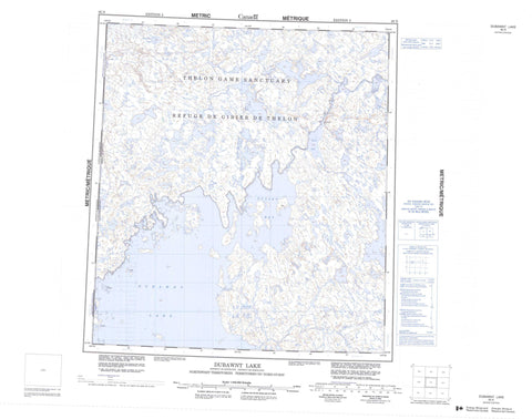 065N Dubawnt Lake Canadian topographic map, 1:250,000 scale