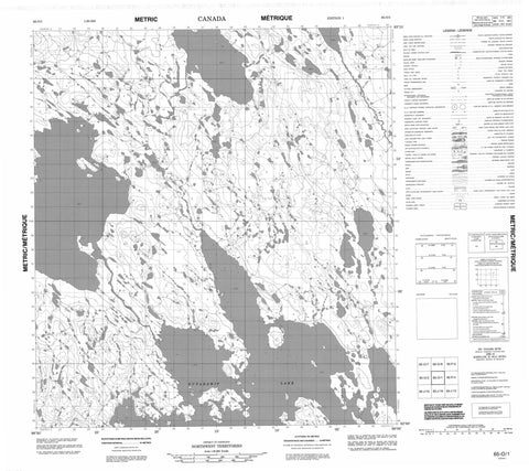 065O01 No Title Canadian topographic map, 1:50,000 scale