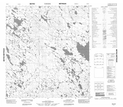 065O02 No Title Canadian topographic map, 1:50,000 scale