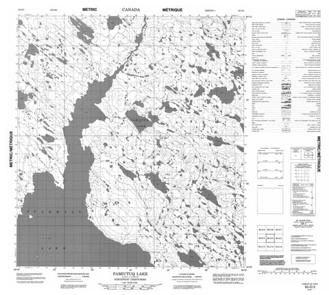 065O03 Pamiutuq Lake Canadian topographic map, 1:50,000 scale