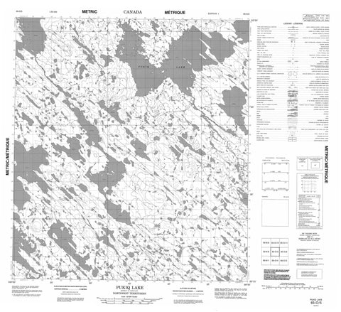 065O05 Pukiq Lake Canadian topographic map, 1:50,000 scale