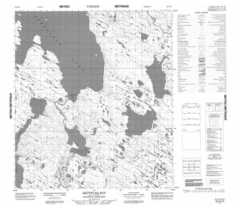 065O10 Akuttuaq Bay Canadian topographic map, 1:50,000 scale