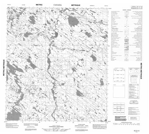 065O12 No Title Canadian topographic map, 1:50,000 scale