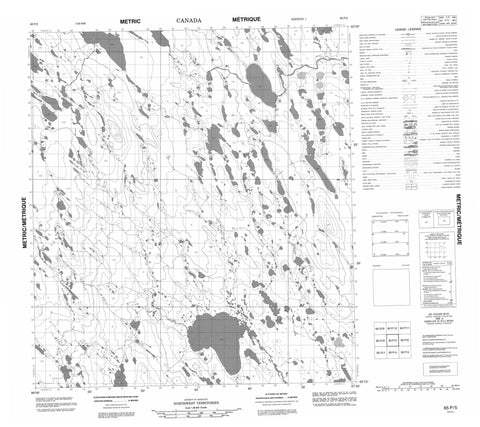 065P05 No Title Canadian topographic map, 1:50,000 scale