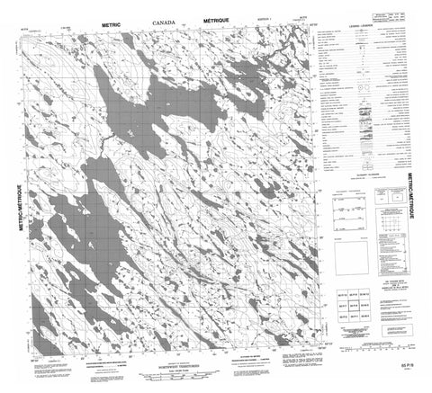 065P08 No Title Canadian topographic map, 1:50,000 scale