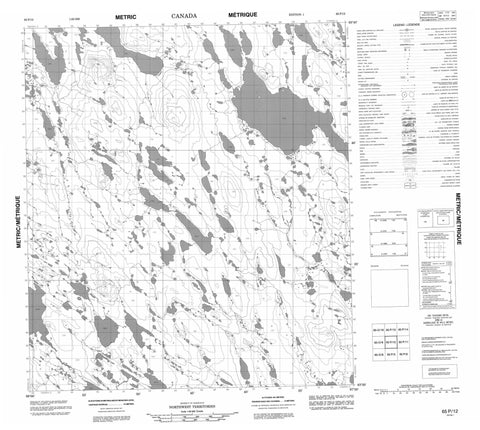 065P12 No Title Canadian topographic map, 1:50,000 scale