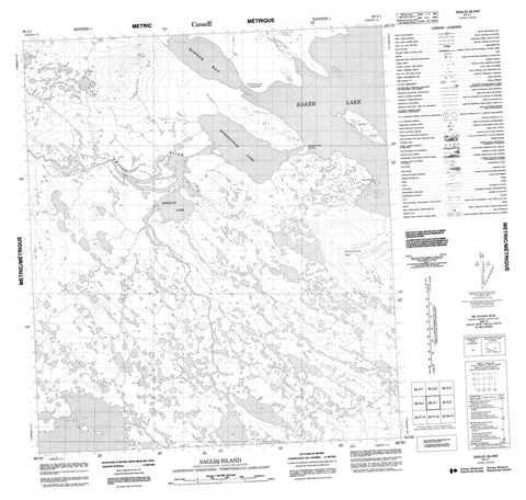 066A01 Sagliq Island Canadian topographic map, 1:50,000 scale