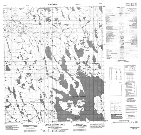 066A05 Judge Sissons Lake Canadian topographic map, 1:50,000 scale