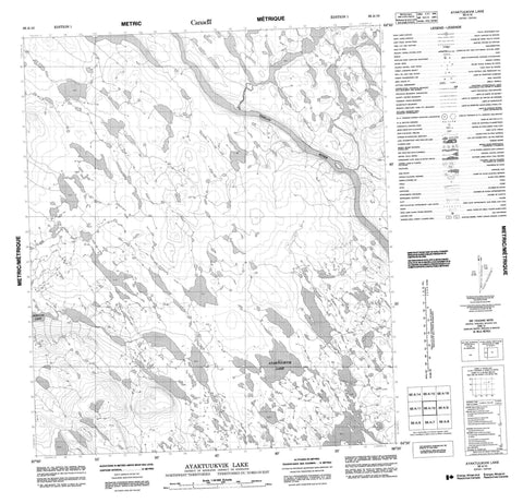 066A10 Ayaktuukvik Lake Canadian topographic map, 1:50,000 scale